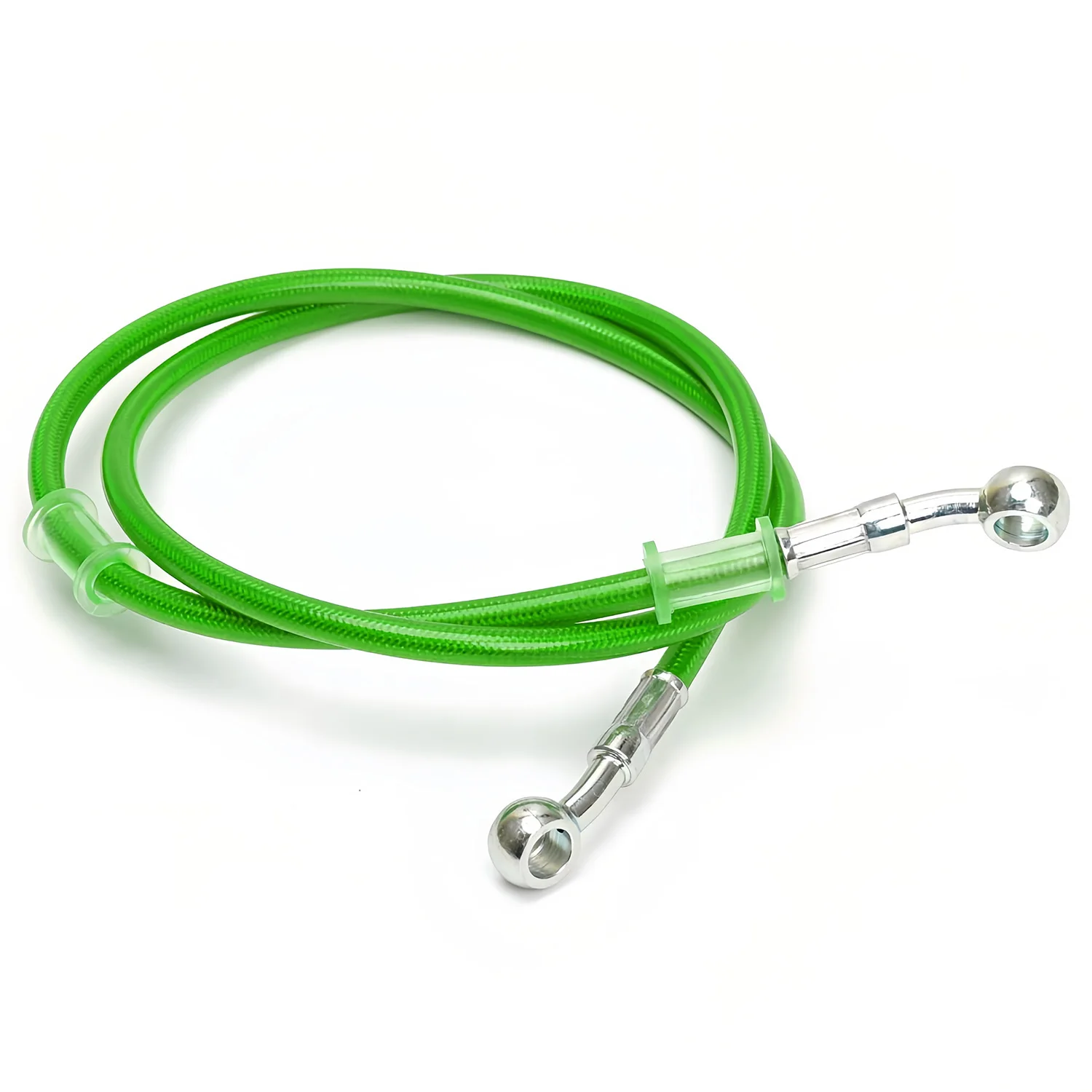 Green 400mm-2200mm Brake Hose Hydraulic DOT Line Cable 10mm 28°-28° Banjo for Suzuki Kawasaki Yamaha Pipe Line Braided oil hose