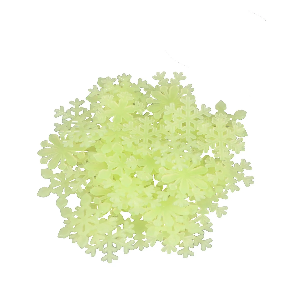 

50Pcs 3D Snowflake Wall Stickers Glow in Dark Luminous Fluorescent Christmas Room Party Home Decor Window Clings