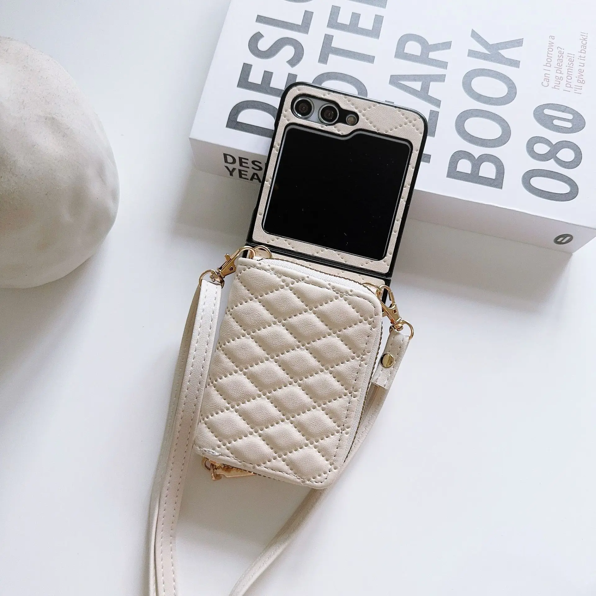 Zipper Purse PU Leather Phone Case For Samsung Galaxy Z Flip 7 6 5 4 Protective Back Cover For ZFlip5 ZFlip6 ZFlip7 Case Shell