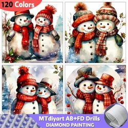 120 Colors Snowman AB Fairy Dust Diy Diamond Painting Full Square Round Embroidery Mosaic Christmas Handmade Gift Home Decor