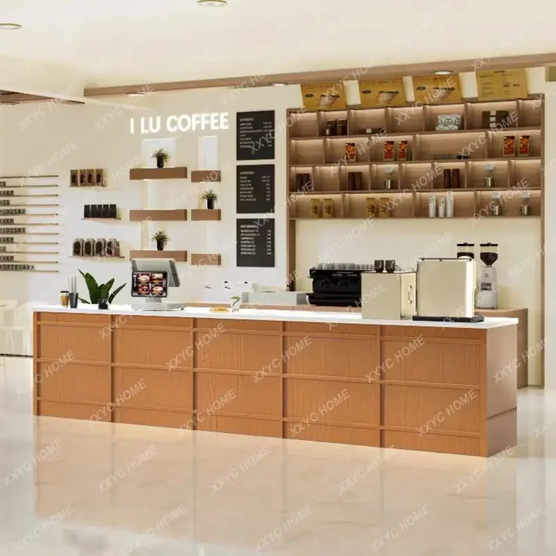 

K Retro industrial style bar counter, simple and modern corner company front desk