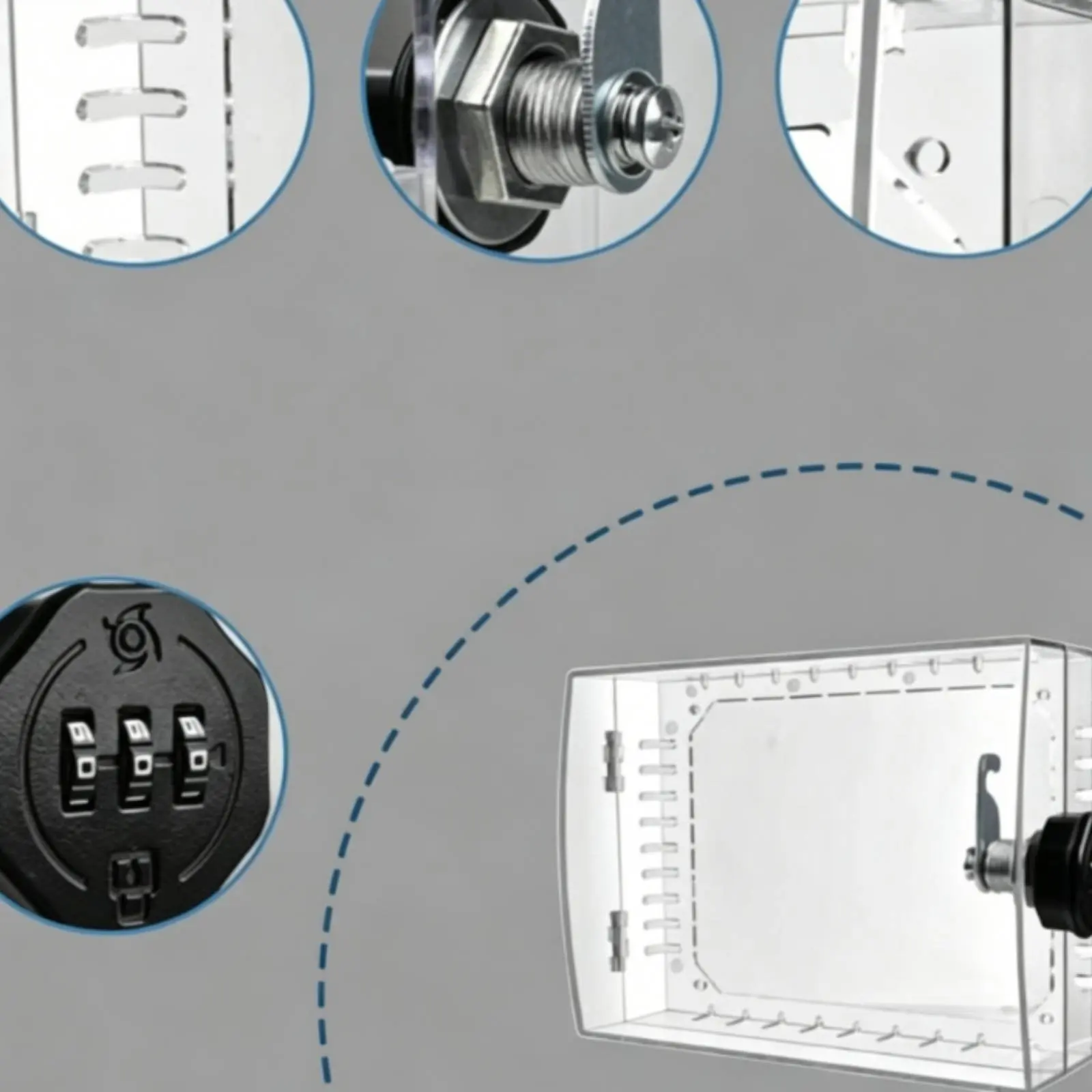 Thermostat Lock Box Transparent Lockable Thermostat Cover Home Protection with Key PC Material for Public Area, Office