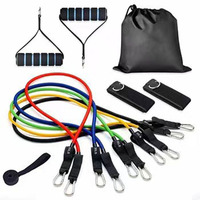 Latex Resistance Bands for Crossfit Training Exercise, Yoga Tubes, Pull Rope, Elastic Bands, Fitness Equipment, 11 PCs/Set