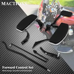 Motorcycle Black Forward Control Foot Pegs Linkage Levers Set For Harley Dyna Low Rider Street Bob Super Glide FXDB 2006-2017