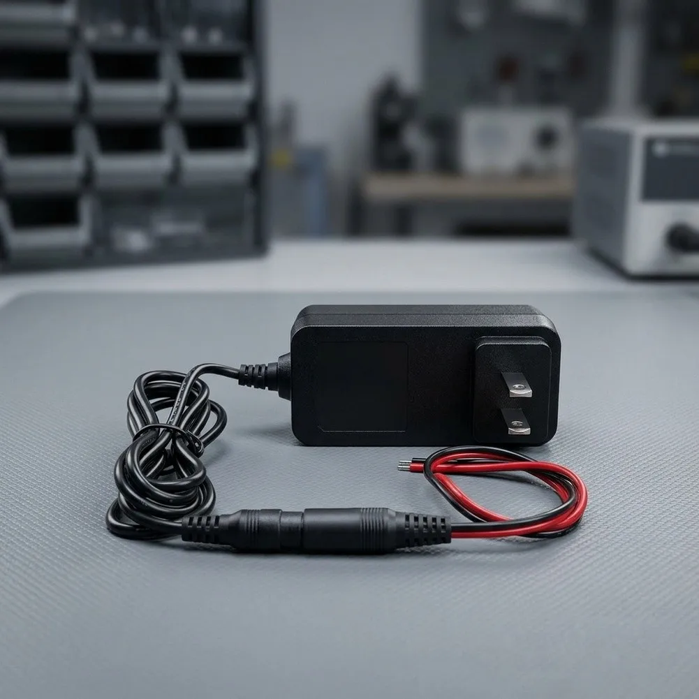 24V 1A Input Power Adapter 100-240V AC to 24V DC with LED Indicator and Direct-connect DC Cable for Compatibility