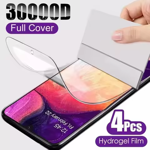 4pcs Hydrogel Film for Samsung Galaxy S23 S20 S21 S22 Plus Ultra FE Note 20 Ultra A52S A30 A54 A53 A51 A50 A21S Screen Protector