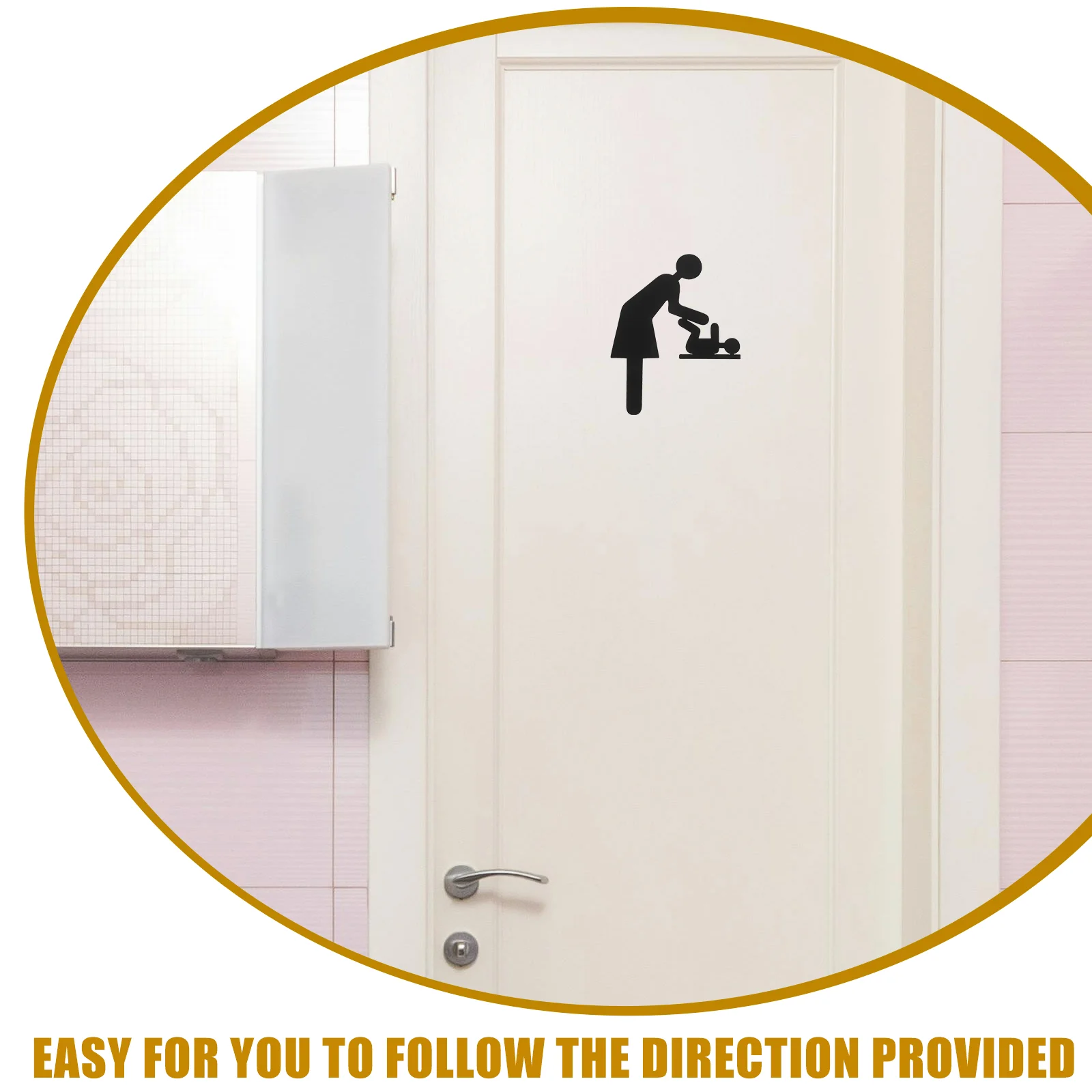 Changing Sign Baby Area Station Label Restroom Indicator Public Identification Toilet The