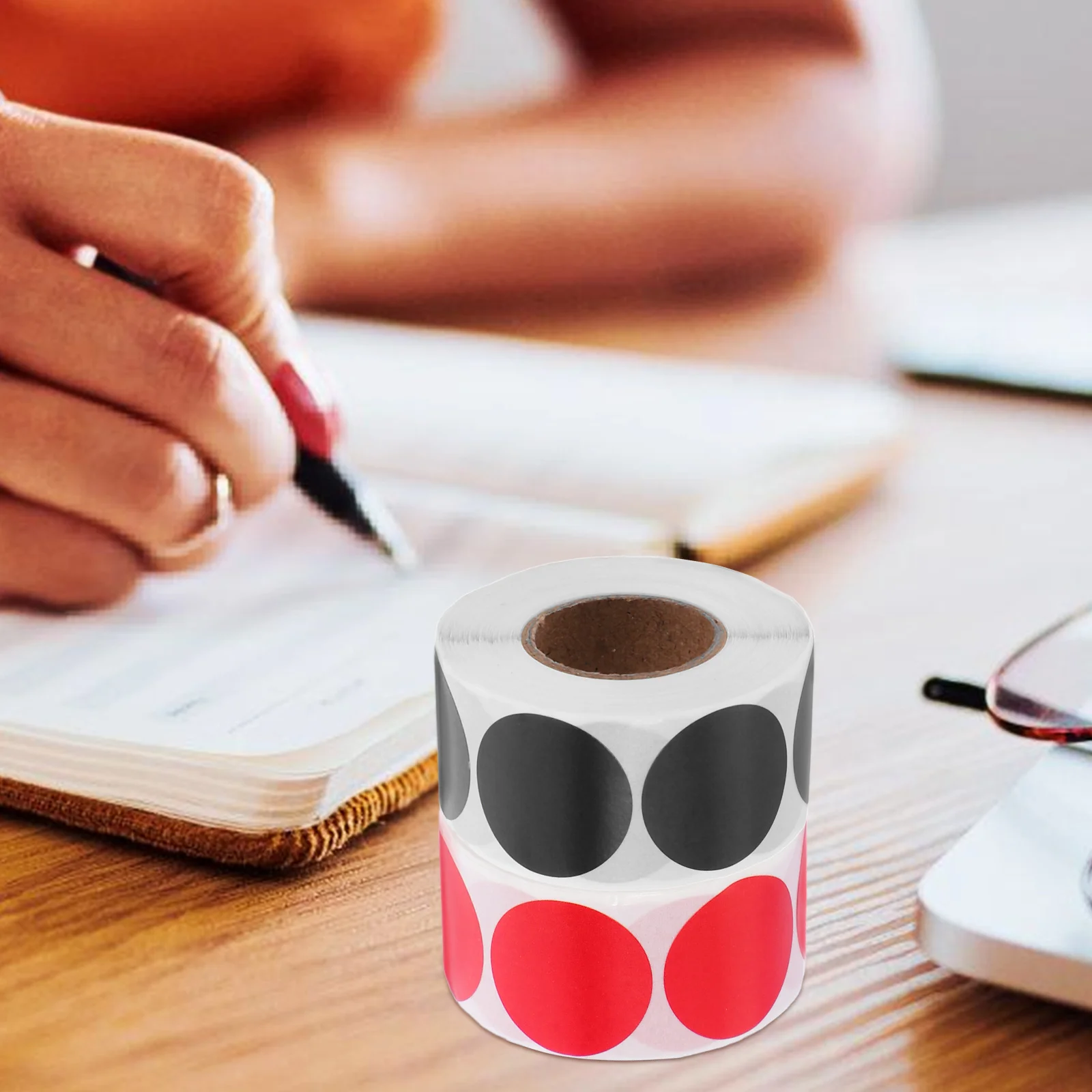 6 لفات من ملصقات النقاط المزخرفة، ملصقات دائرية ملونة ذاتية اللصق لوضع العلامات على تصنيف ترميز الألوان