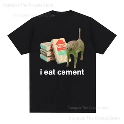 Estate I Am inflated Funny Cat Meme t-shirt da uomo uomo donna abbigliamento t-shirt t-shirt Oversize in cotone allentato Streetwear