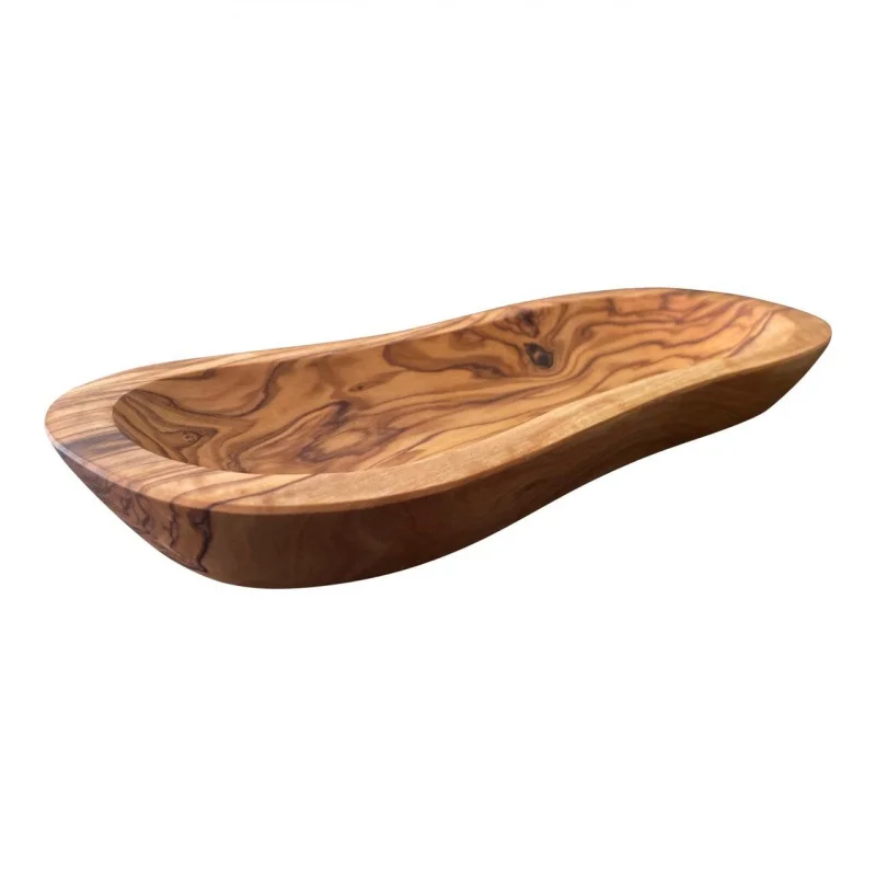 

Natural Mediterranean Olive Wood Mixing Bowl Set Eco Friendly Fruit Salad Serving Handcrafted Decor