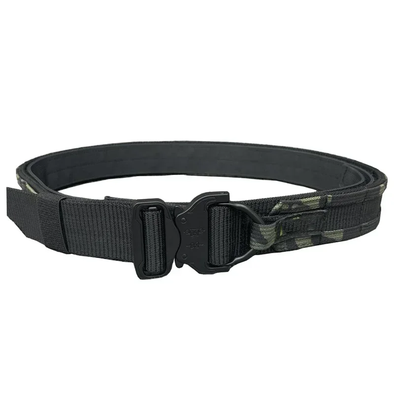 Tactical Molle Belt Airsoft Combat Battle Belt Gear Hunting Shooting Quick Release Metal Buckle Belt 1.75 Inch