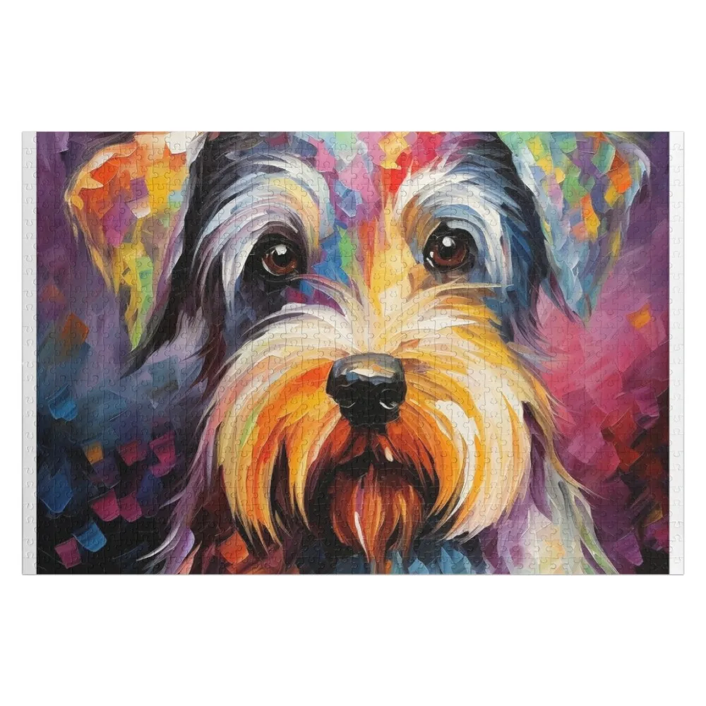 

A Schnauzer and His Shadow Jigsaw Puzzle Personalized Wooden Name Custom Name Child Toy Photo Personalized Gifts Puzzle