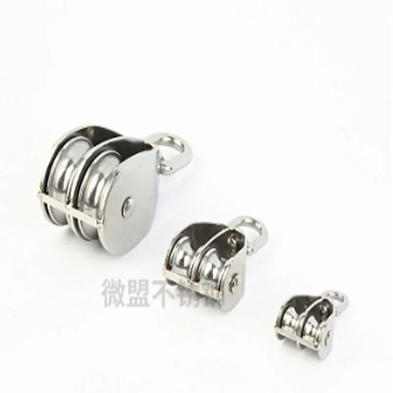 1pcs M100 High Quality Stainless Steel Heavy Duty Steel Single Wheel Swivel Lifting Rope Pulley Block