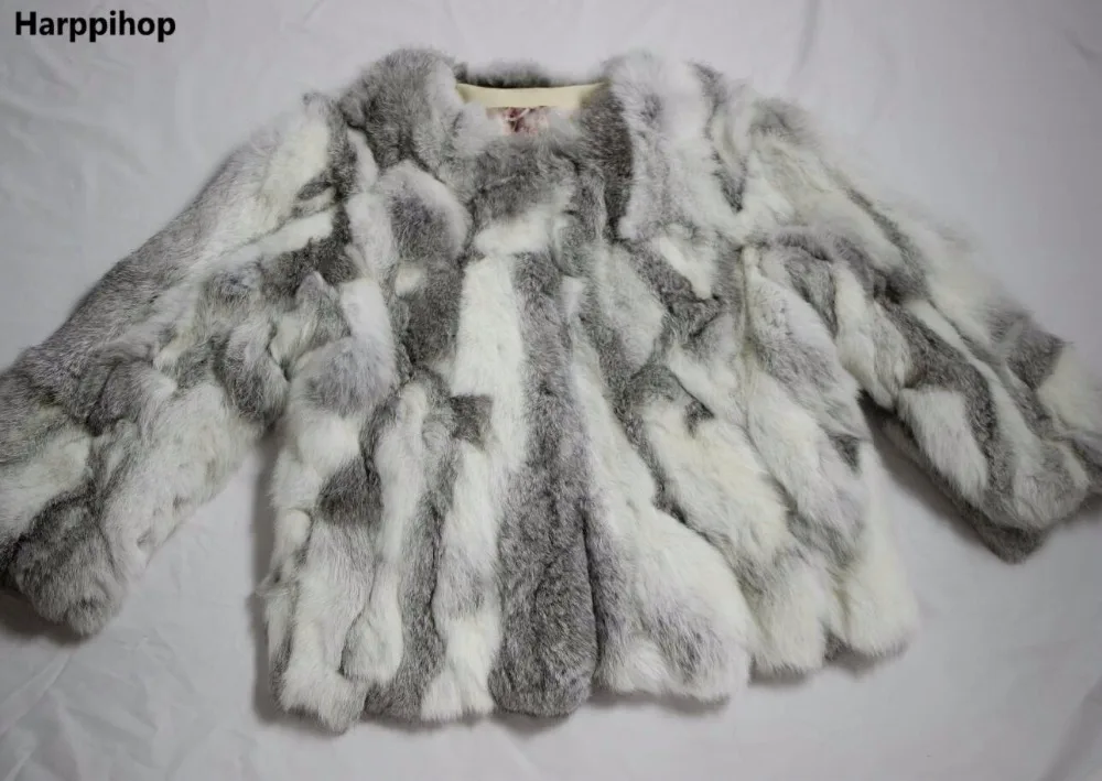 2018 New Real Rabbit Fur Coat Women Fashion Fur Jacket good quality rabbit real fur coat