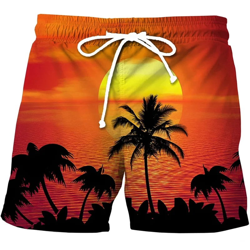 Summer Beach Cute Board Shorts Men\'s Floral Hawaiian 3D Swimsuit Surfing Big Size Swimwear Pants Men Swimming Trunk Swim Wear