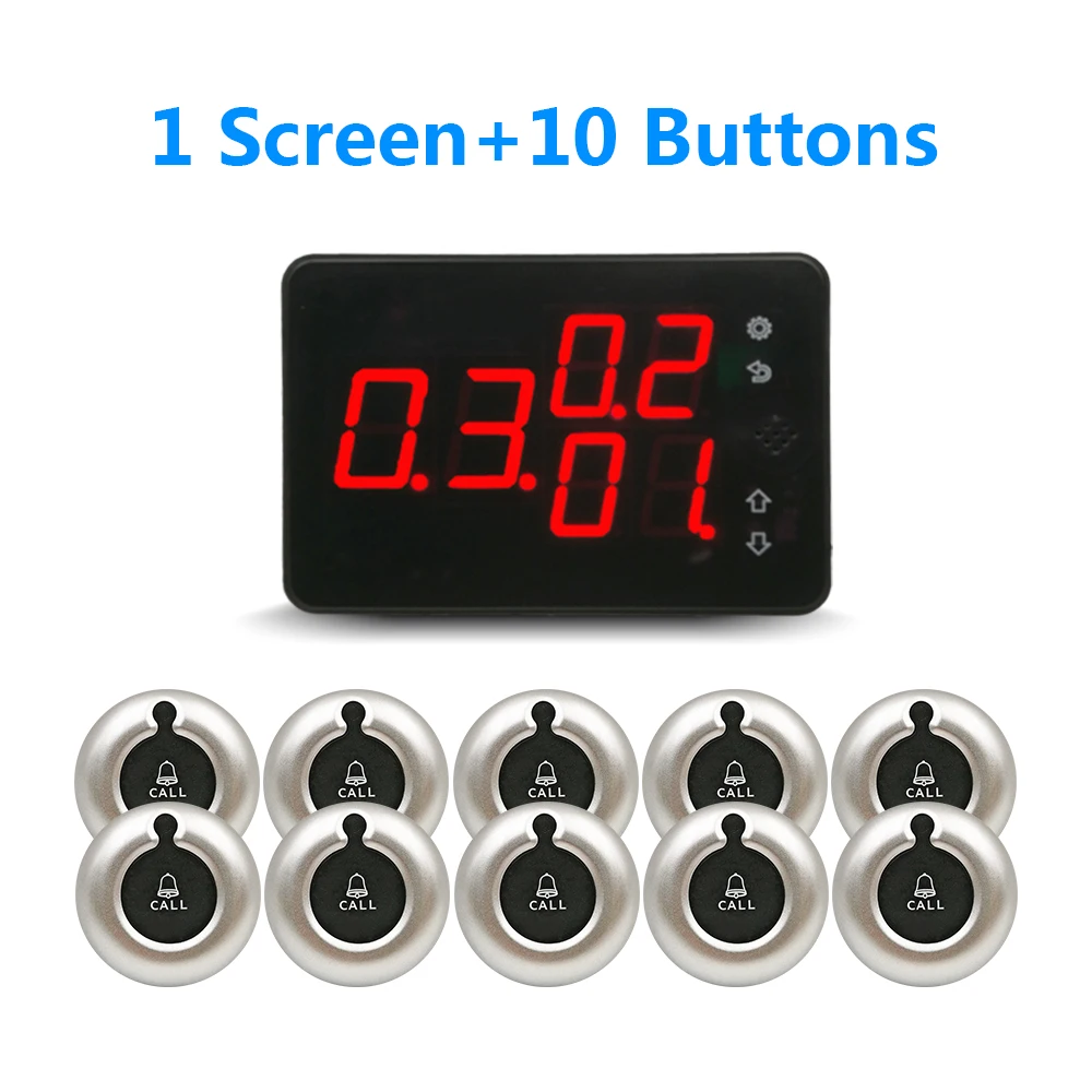 Restaurant Pager System Service calling Pannel Receivers for Coffee Bar Table Buzzer