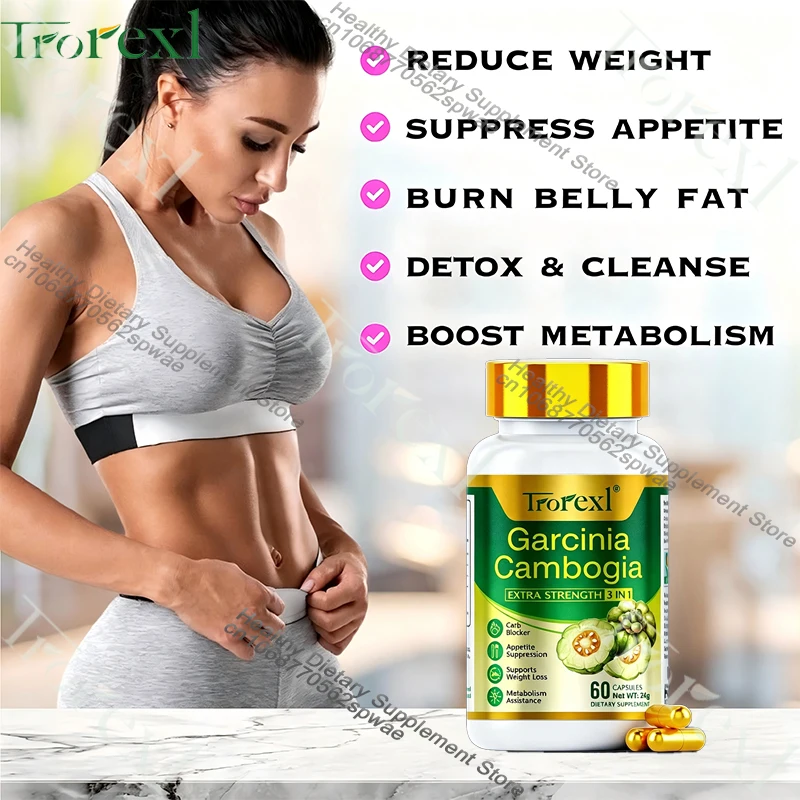 Fat Burner Supplements - Weight Loss Support, Metabolism Booster & Appetite Suppressant with Herbal Extracts Formula