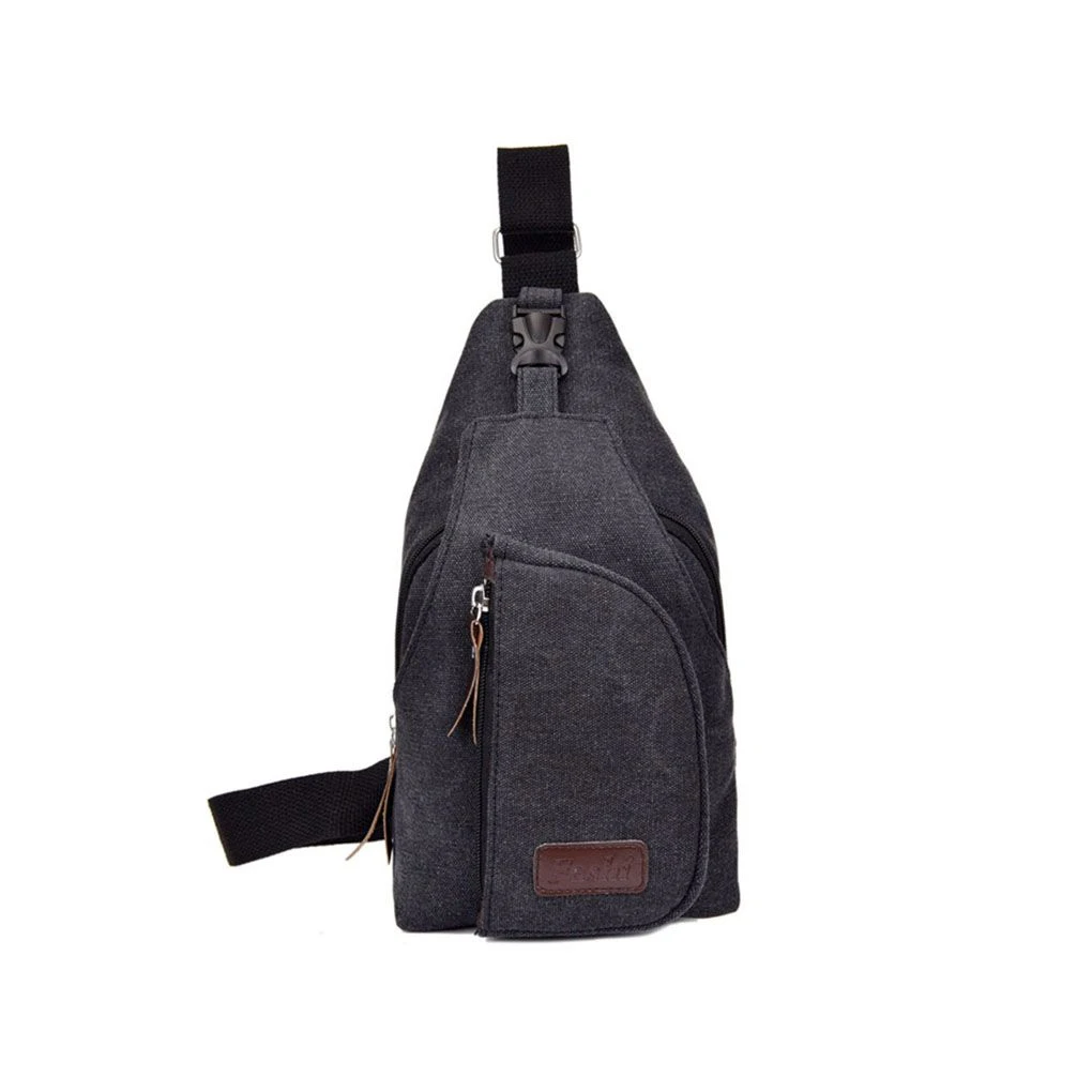 

Мужская повседневная парусиновая сумка через плечо с антибалансом, нагрудная сумка, дорожная сумка