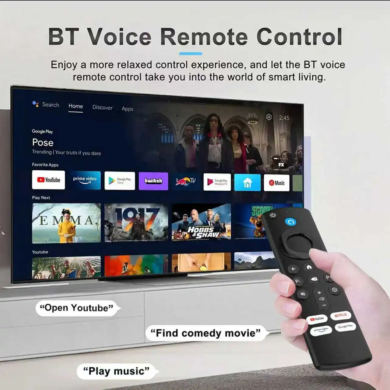 Mortal Q8 Android14 TV-Stick WIFI6 Sprachsteuerung TV-Stick 8K-Video RK3518 Netflix YouTube TV-Box Kostenloses Live-TV-Streaming – Detail 9