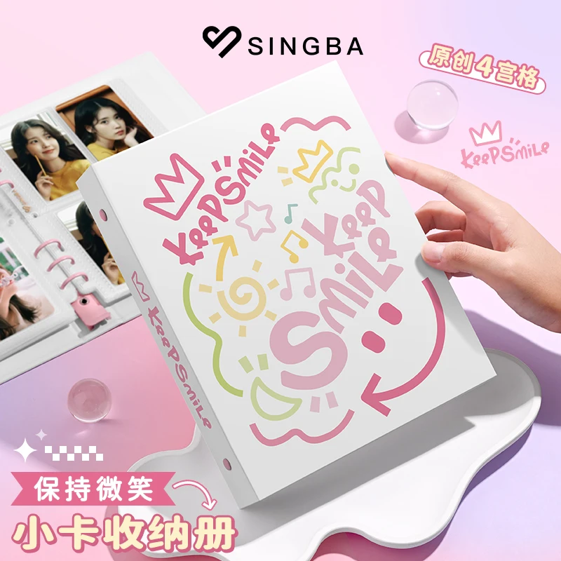 

Kpop A5 Photocard Binder - 3" Hardcover 6-Ring Photo Albumfor Idol Cards, Polaroid Photos, Collectible Card Storage Organizer