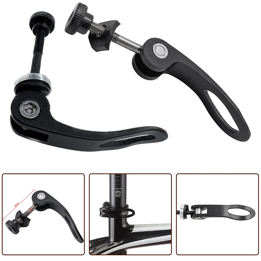 

1Pc Aluminum Alloy M5 Bicycle Quick Release Seat Post Clamp Skewer Bolt Clip Screw Widened Frosted Handle Quick Release Lever