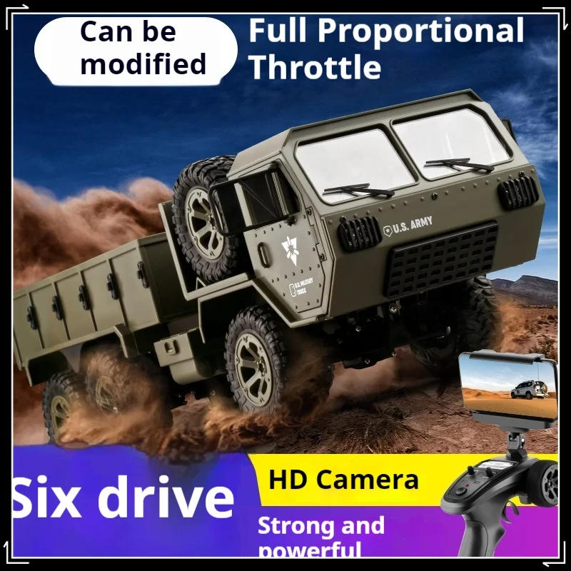 1:16 Remote Control Climbing Car Fy004 Tactical Heavy Truck Six-Wheel Drive Military Card Rc Car Kids And Boys'S Christmas Gift