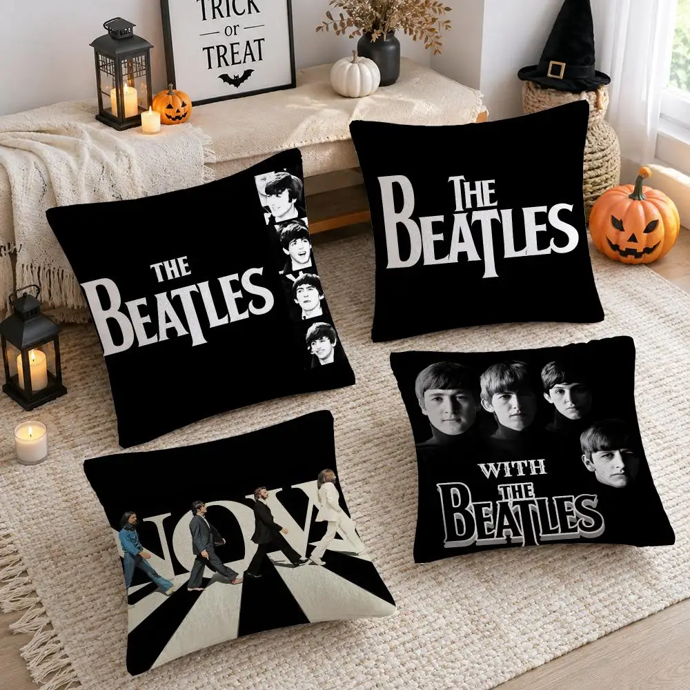 Band T-The Beatles Cushion Cover Soft Plush Cushion Case Throw Pillowcase Cozy Home Sofa Bed Living Room Decor