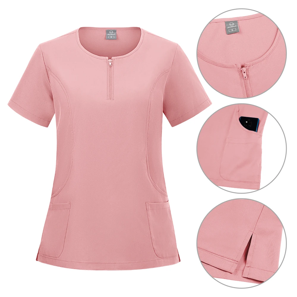 여성 수술복 간호사 유니폼 세트 상의 하의 의료복 스크럽 임상 미용실 병원복