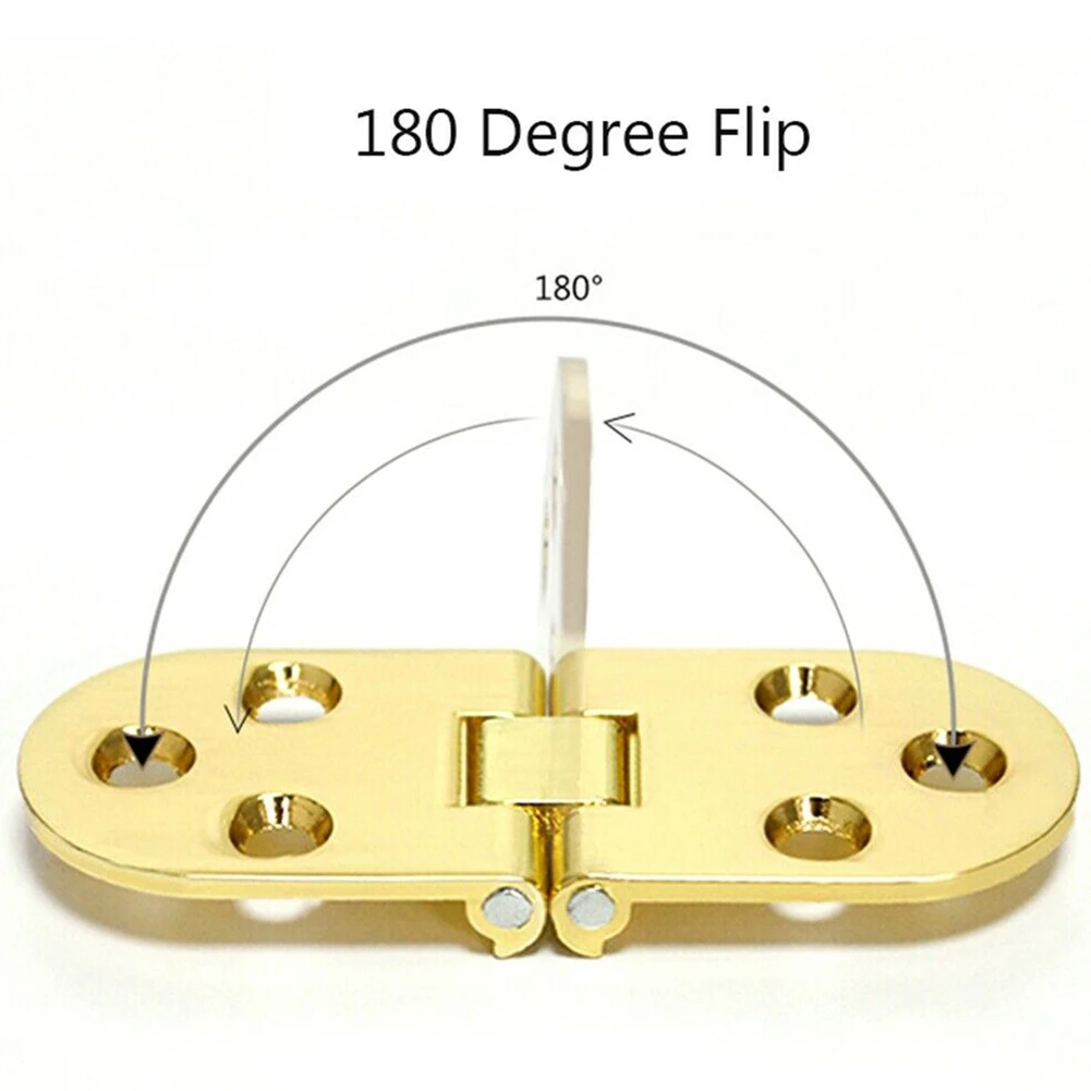 Flip Top Hinges With 12 Screws 2Set Accessories Foldable Multifunctional Positionable Replacement High Quality