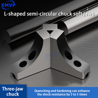 Hydraulic lathe three-jaw chuck, L-shaped arc-shaped soft jaws 80/100/120, raised raw jaws 68/10, four-axis anti-hollow jaws