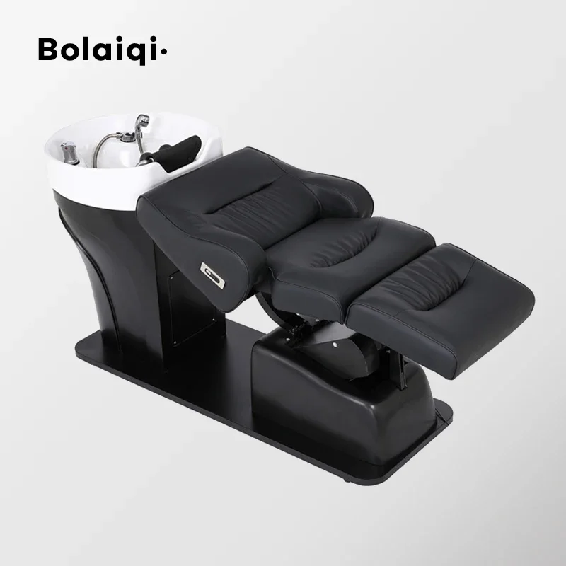 Luxury Japanese Head Spa Electric Shampoo Bed Electric Fall Down Shampoo Backwash Unit Chair