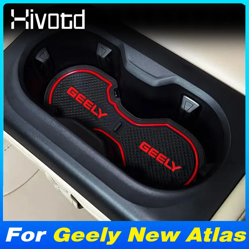 

Car Door Groove Pad Rubber Gate Slot Cup Cushion Non-Slip Decoration Protect Mat For Geely New Atlas 2024 Interior Accessories