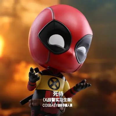 Authentic Stock Hot Toys X-Men Marvel X-Men Deadpool Cosbaby Shaking Head Mini Collection Doll Handmade Model Ornament