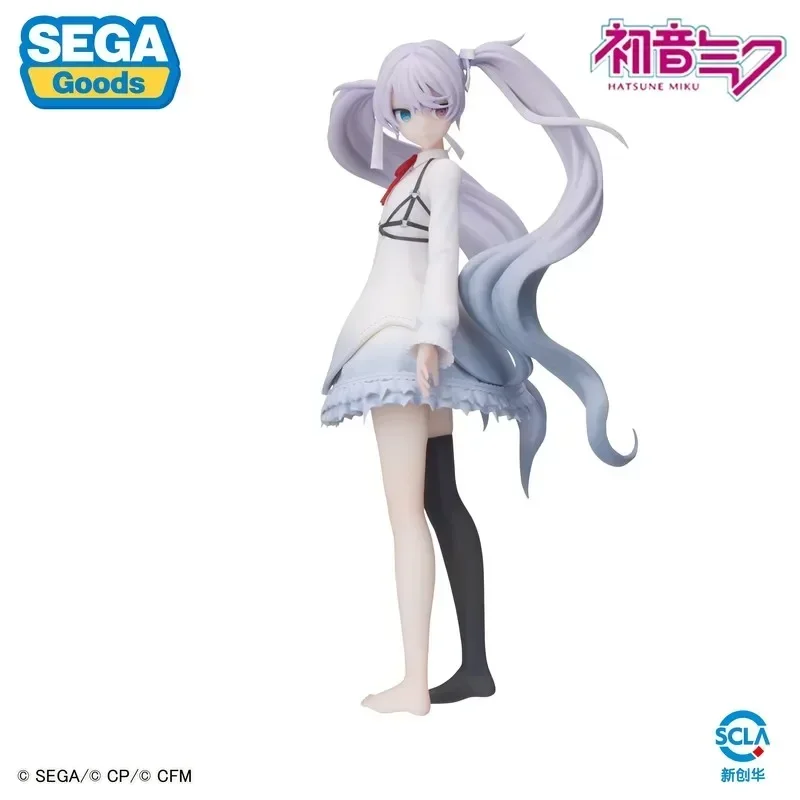 20cm Hatsune Miku White Hair Project Sekai Colorful Stage Pvc Action Figure In Stock Original Sega Spm Vocaloid Model Doll Toys