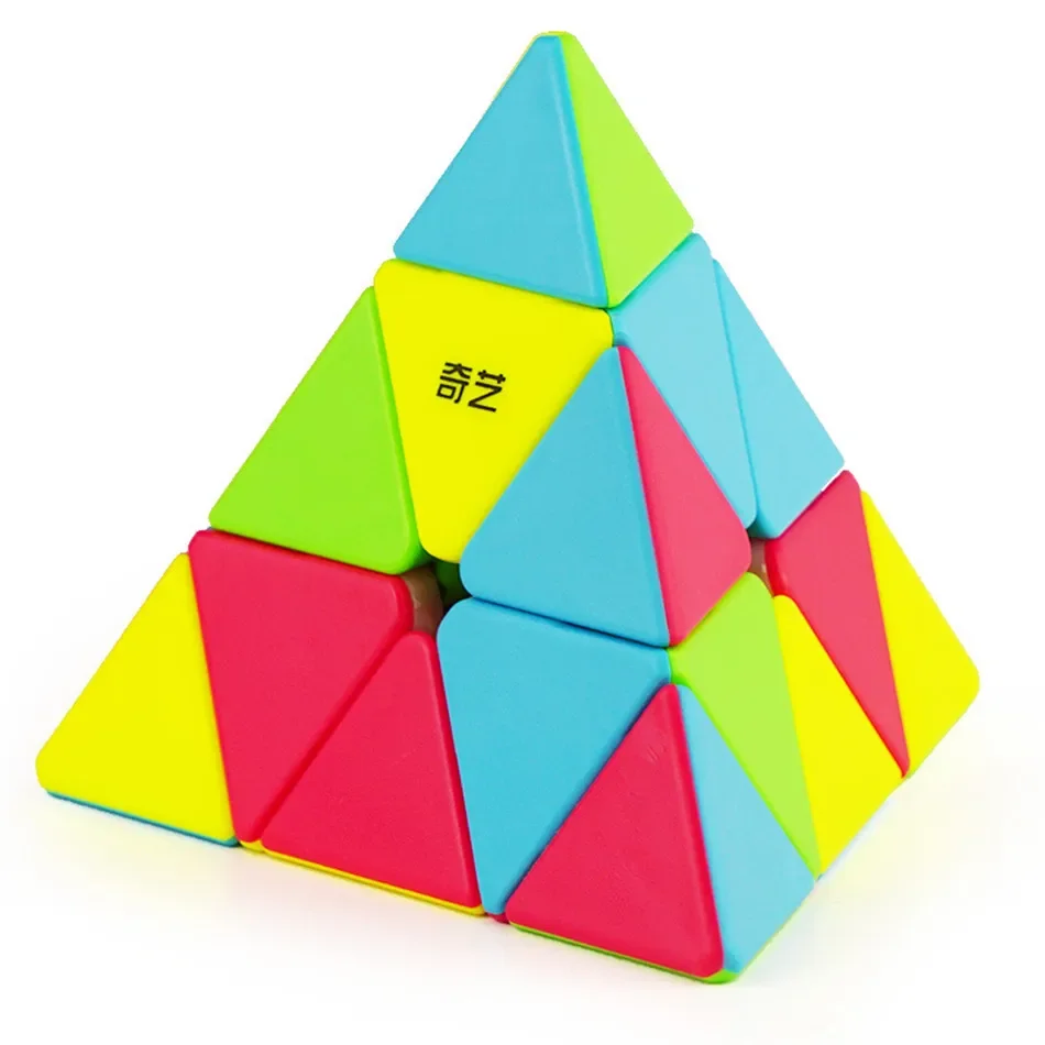 Qiyi 3x3x3 Piramide Cubo magico a forma strana Velocità E Puzzle professionali Abilità pratica Giocattoli educativi per bambini