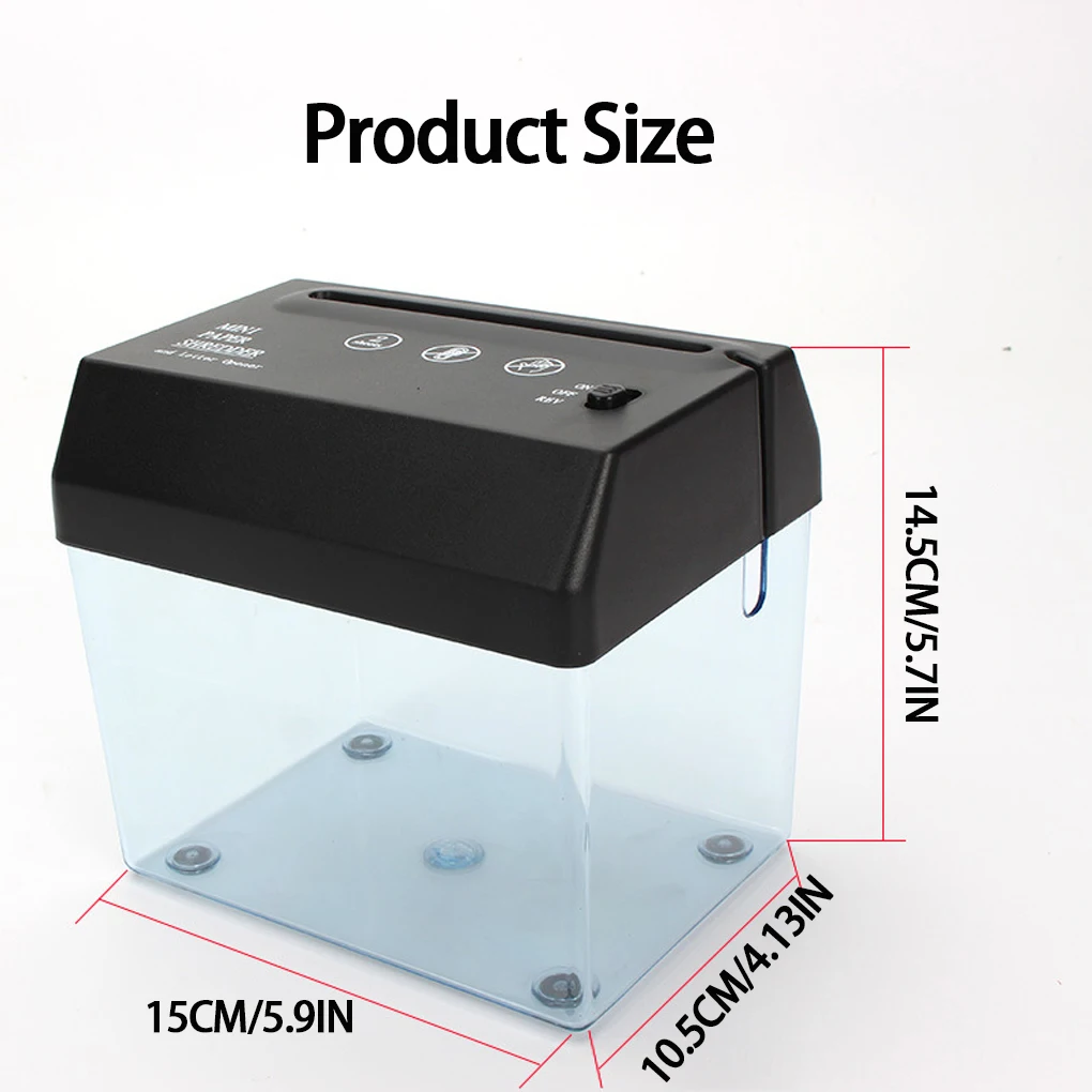 Portable Mini Paper Shredder Electric USB Battery Handheld Operated Shredder Documents Paper Cutting Tool for Home Office