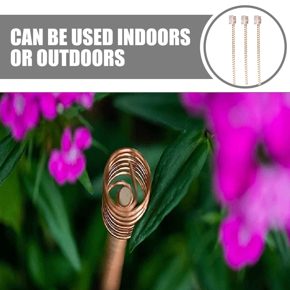 

3pcs 30cm Copper Coil Antenna Wire Stakes for Electroculture Planting Garden Climbing Stake Bare Copper Gardening Tool Vegetable