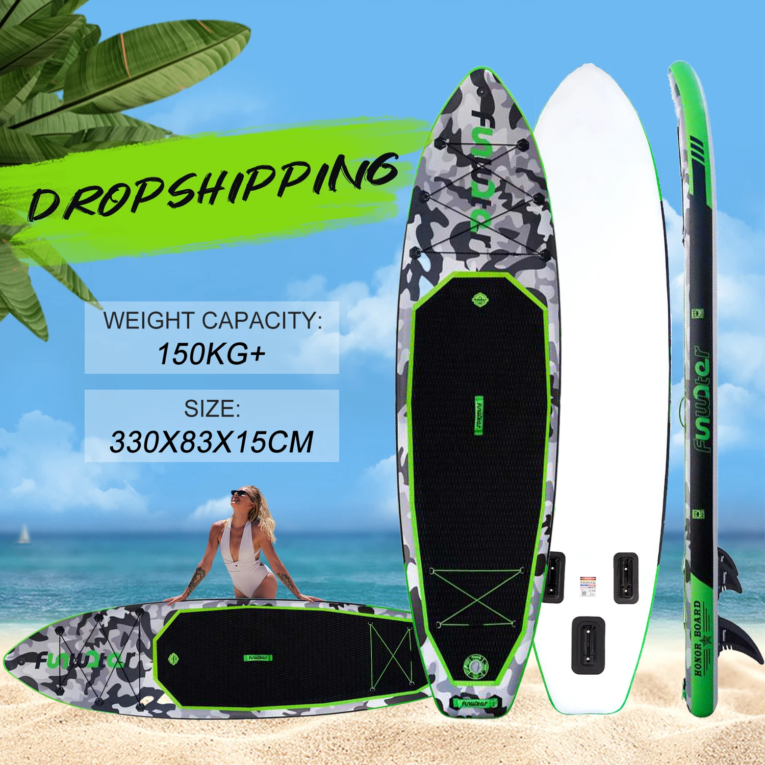 2024 Hot Sale EU Best Seller Durable OEM Design Inflatable Stand-Up Paddleboarding Board Drop Stitch Popular SUP Accessory