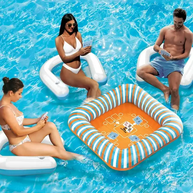 

Juego de Mesa de Cartas Inflatable Flotante Edición de Piscina