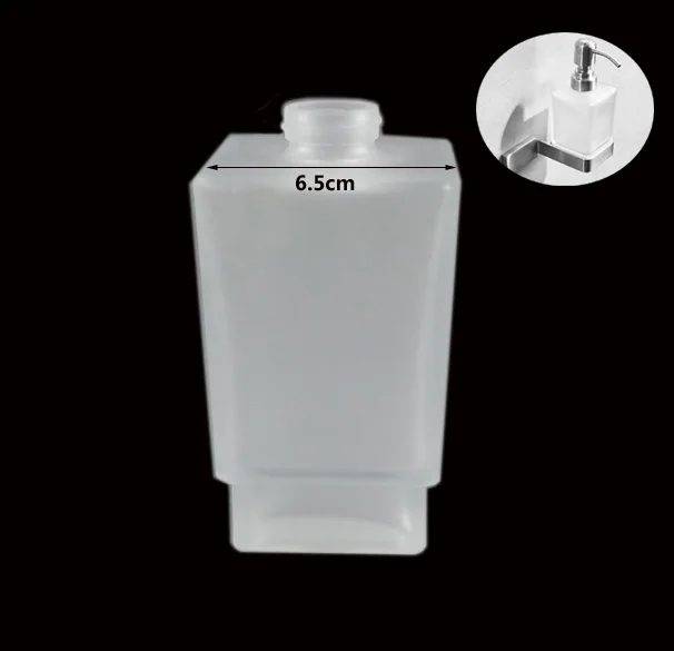 square round ceramic glass liquid soap dispenser wall mounted, glass replairment parts