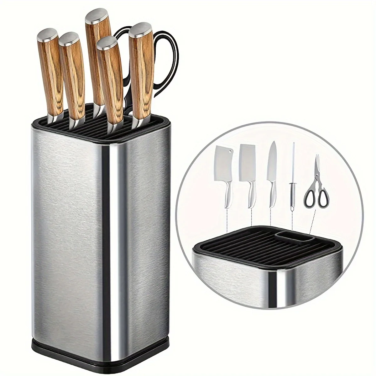 1Pc Single Hole Knife Holder, Kitchen Storage Rack, Vegetable Knife Holder, Household Tool Storage Rack