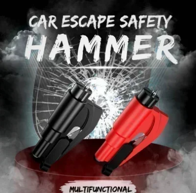 Safety Hammer Car Emergency Rescue Kit Key Chain Knife Life Saving Seat Belt Cutter Window Breaker Glass Emergency Hammer