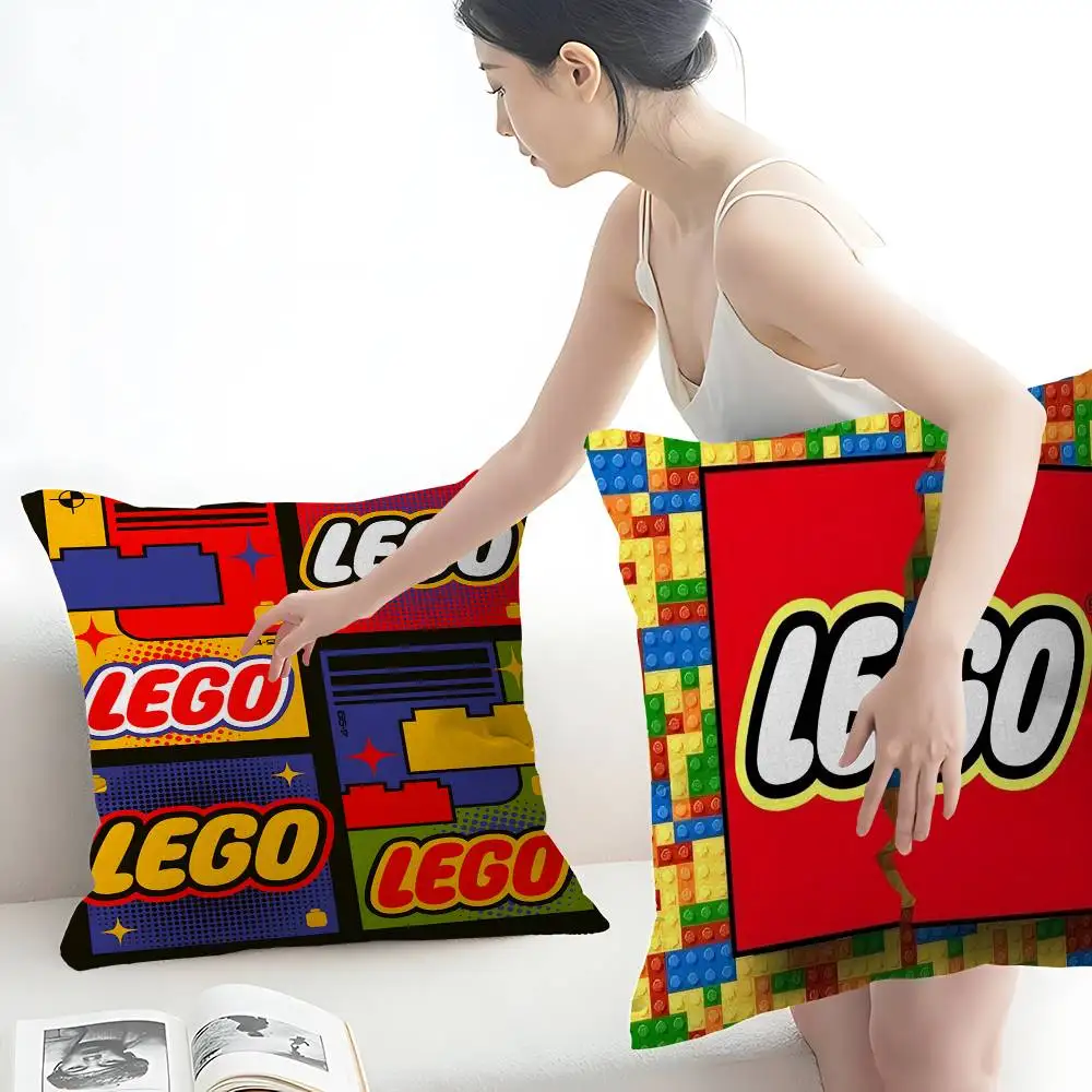Classic L-LEGOS logo Cushion Cover Inches Farmhouse Decor Home Throw Pillow Covers for Couch Decorations