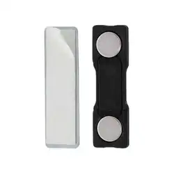 20Pcs Strong Magnetic Name Tags Badge Metal Fastener Id Card Durable Attachment Holder