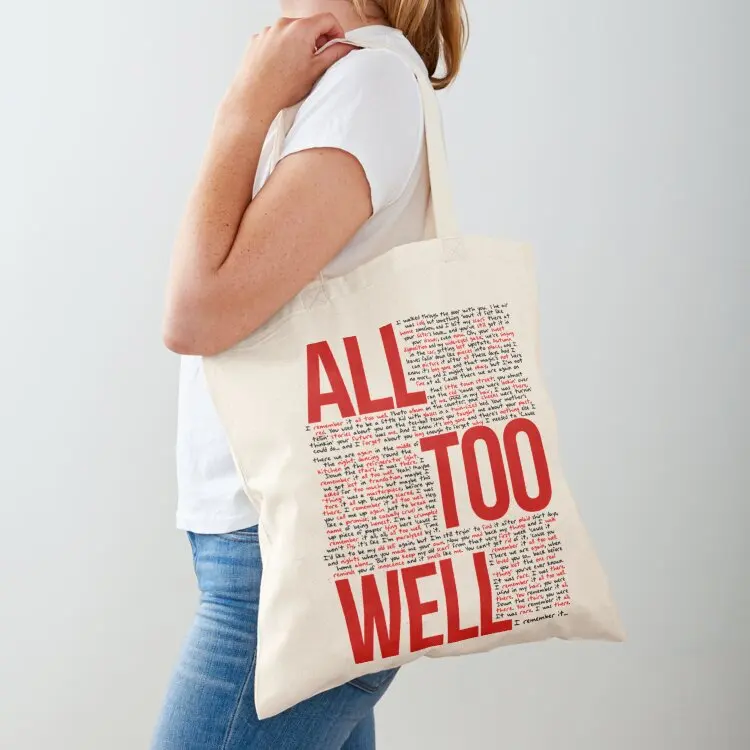 

All Too Well (all lyrics) in White Tote Bag eco pack Canvas bag canvas tote