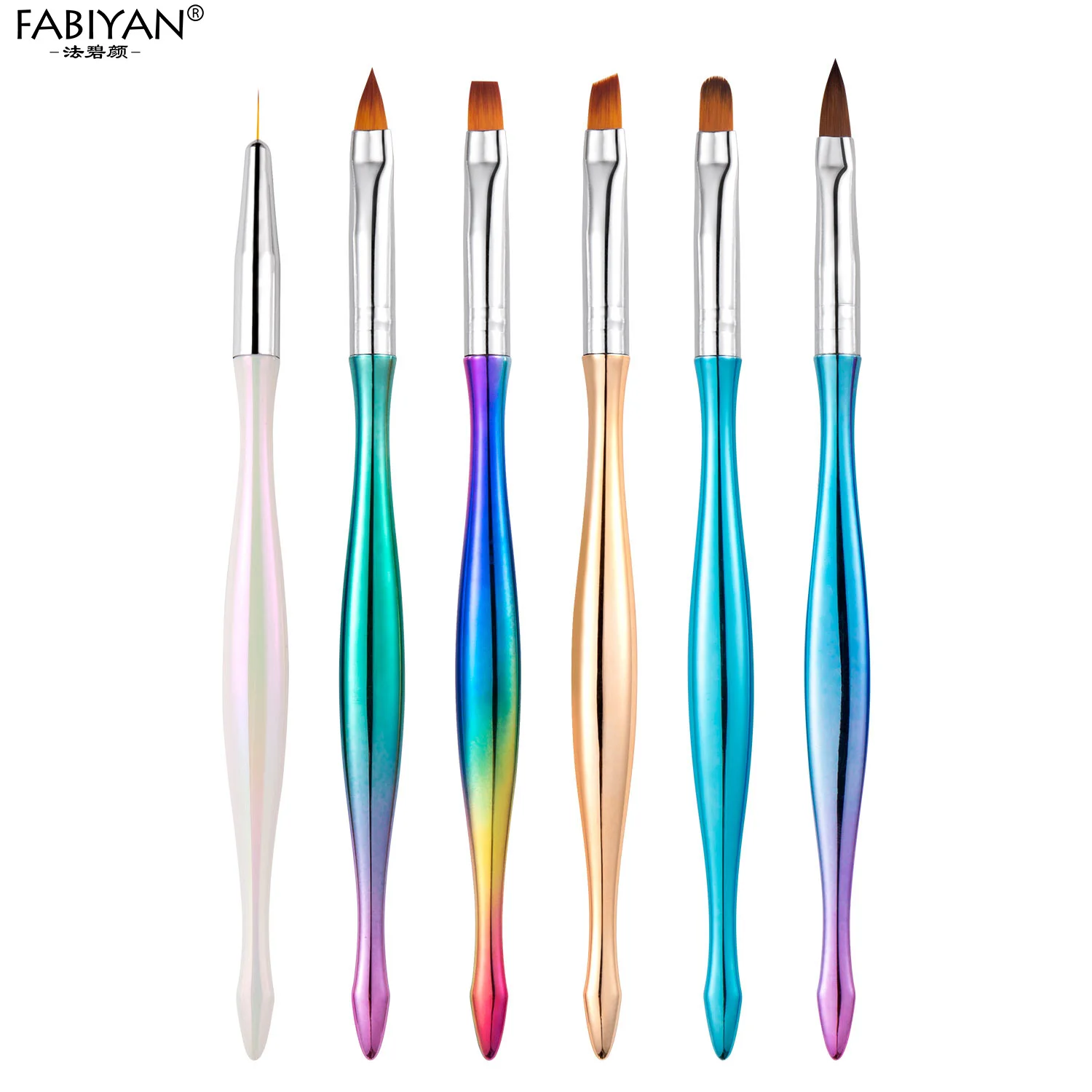 3/7Pcs Professionelle Maniküre UV Gel Pinsel Stift Transparent Acryl Nail art Malerei Zeichnung Pinsel Phototherapie Werkzeuge