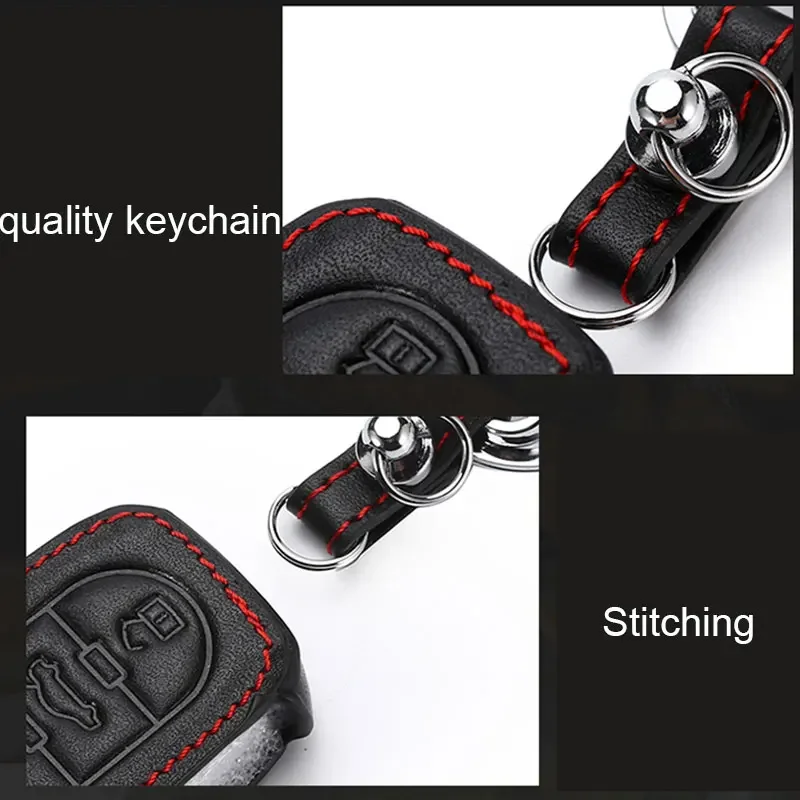 Leather Key Case for Audi A1 A4 B6 A6 C5 Tt 8N Silicone Car Key Cover 3 Button Key Holder Keychain Accessories Protection