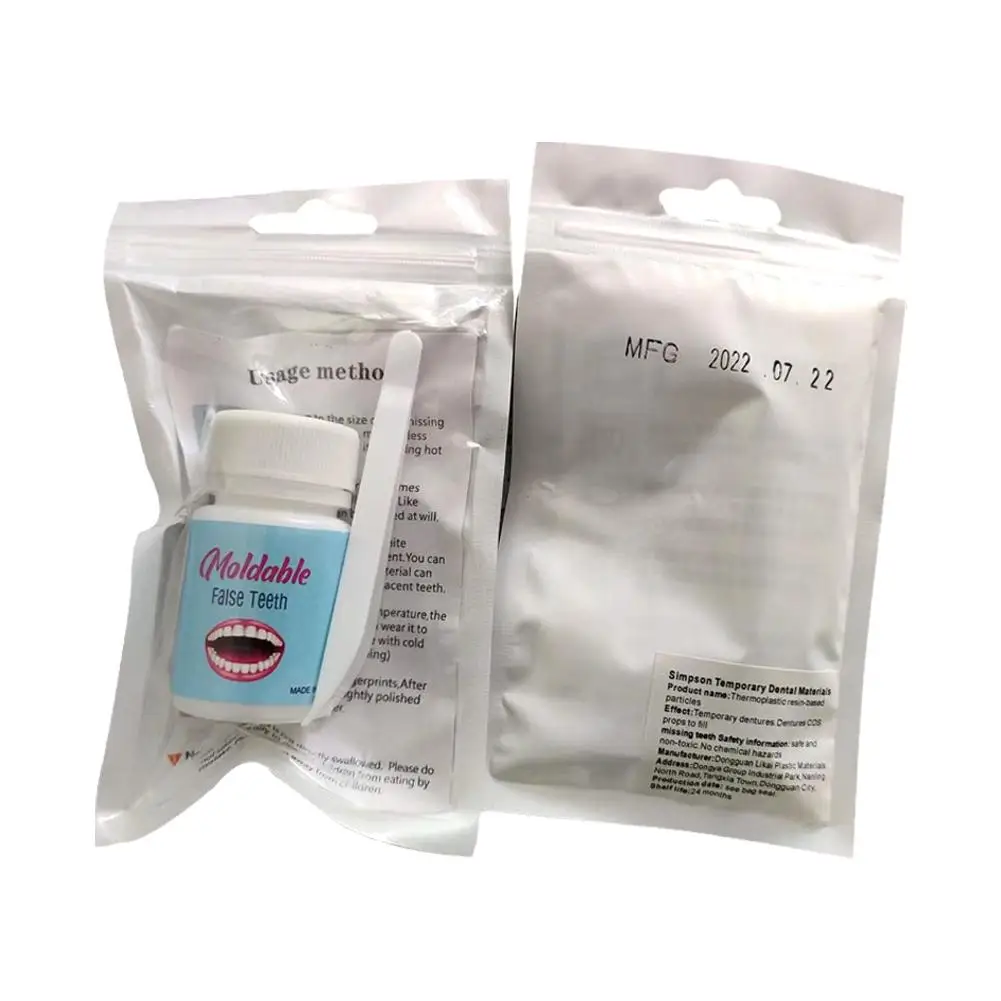 Kit de Réparation Temporaire des Dents, Colle de Blanchiment des Dents, Fausse Prothèse Adhésive, miles des Dents Solides, Gaps Too, 5g, 10g, 15g, 20g, W7V5