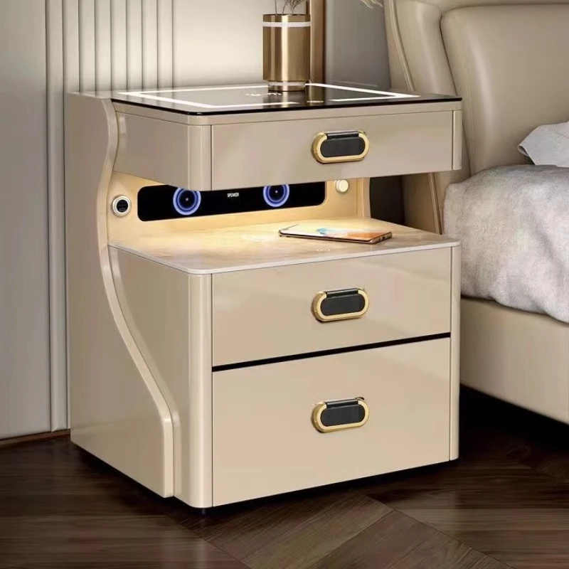 

Knobs Organzizer Nightstands White Bedroom Wireless White Nightstand Unique Modern Armarios De Dormitorio Home Furniture