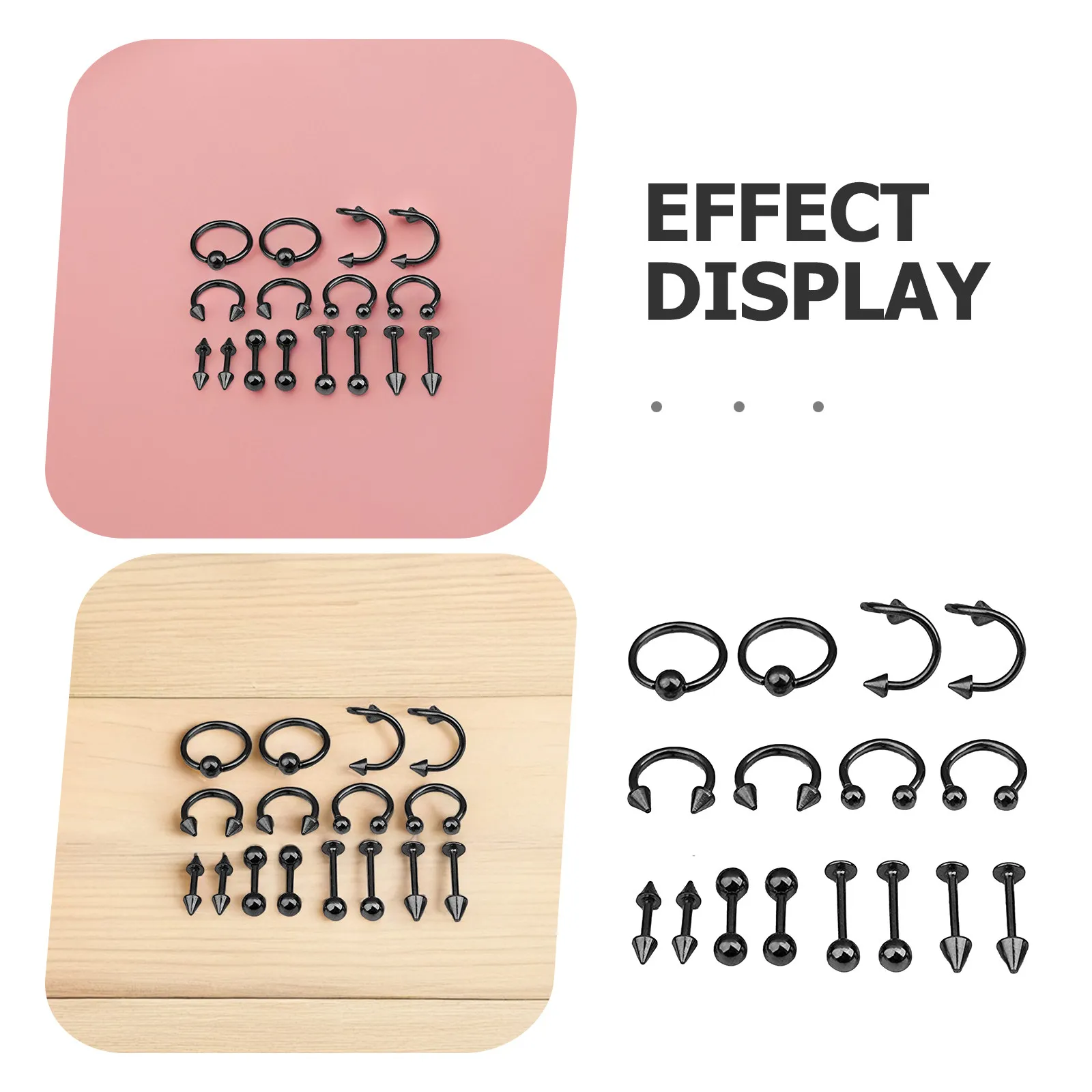 16 PCS/Set Piercing Jewelry Surgical Steel Tongue Bars Flexible Jewellery Jewlery